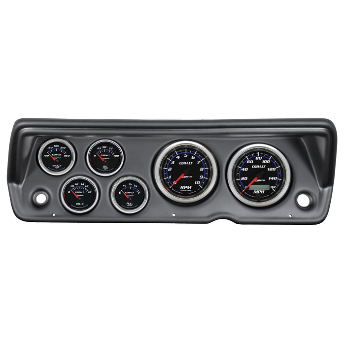 AutoMeter 7031-CB DIRECT FIT DASH KIT; ABODY/DUSTER/DEMON/DART 70-76; RPM/MPH/FUEL/OILP/WTMP/BAT; - Truck Part Superstore