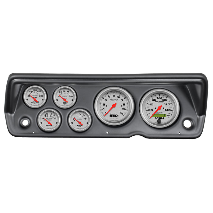 AutoMeter 7031-UL DIRECT FIT DASH KIT; ABODY/DUSTER/DEMON/DART 70-76; TACH/MPH/FUEL/OILP/WTMP/VOLT - Truck Part Superstore