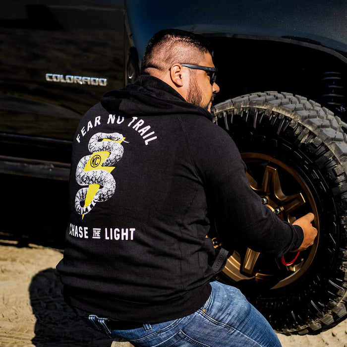 KC HiLiTES 70315 KC Fear No Trail Zip-Up Hoodie - Black - Small - Truck Part Superstore
