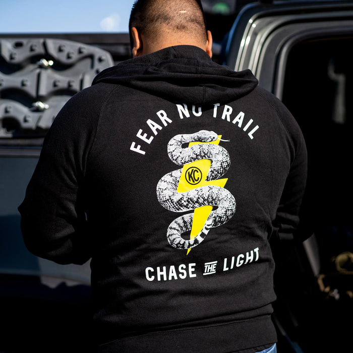 KC HiLiTES 70317 KC Fear No Trail Zip-Up Hoodie - Black - Large - Truck Part Superstore