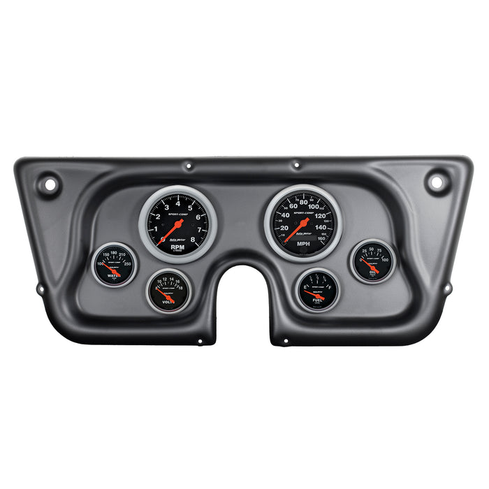 AutoMeter 7032-SC DIRECT FIT DASH KIT; CHEVY TRUCK C/K/K5/SUBRBN 67-72; RPM/MPH/FUEL/OILP/WTMP/BAT - Truck Part Superstore