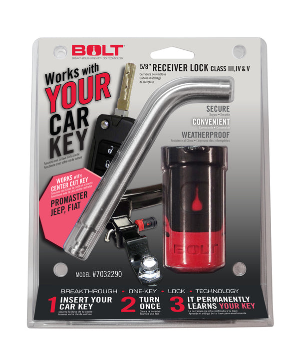 BOLT 7032290 5/8IN. RECEIVER LOCK JEEP CENTER CUT - Truck Part Superstore