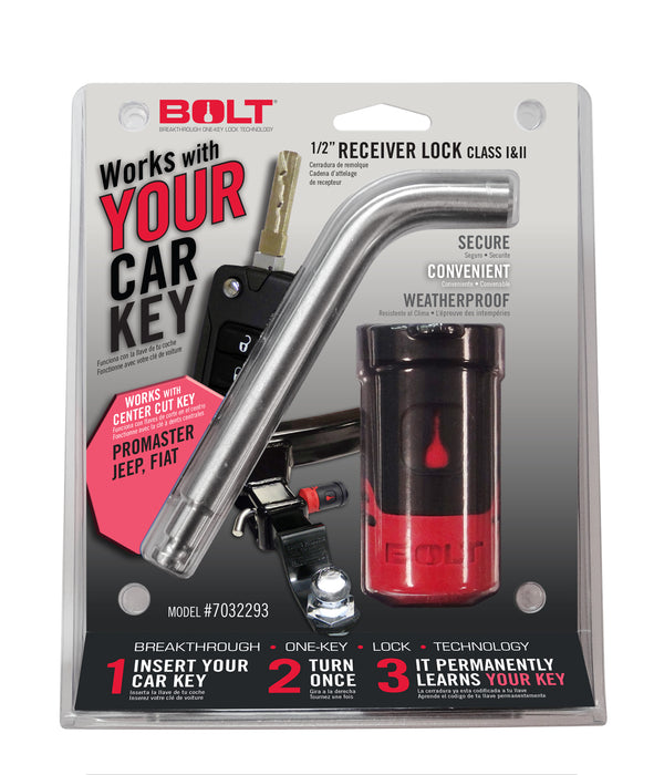 BOLT 7032293 1/2IN. RECEIVER LOCK JEEP CENTER CUT - Truck Part Superstore