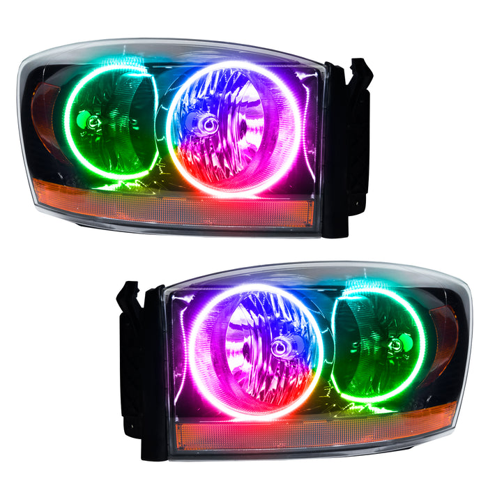 Oracle Lighting 7033-334 SMD Pre-Assembled Headlights, Black Bezel, ColorSHIFT - No Controller - Truck Part Superstore