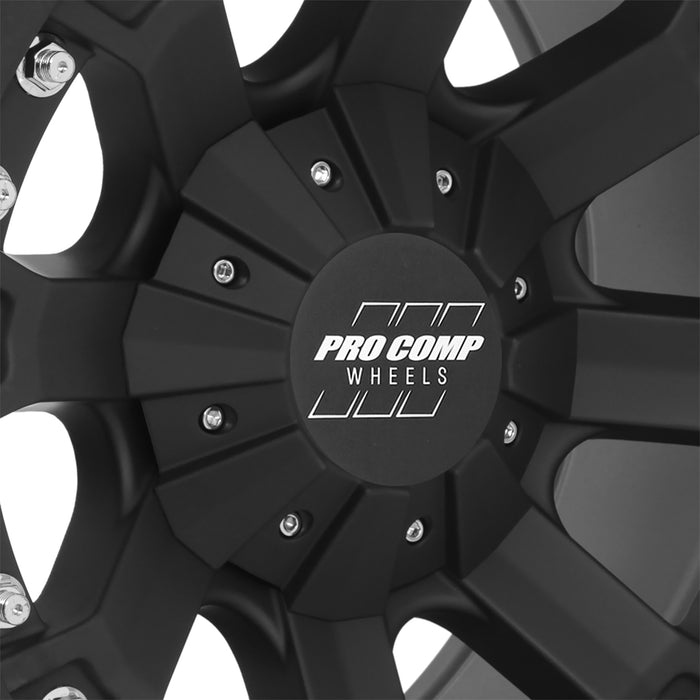 Pro Comp Alloy Wheels 7033-8939 Series 7033 18x9 with 6 on 5.5 and 6 on 135 Bolt Pattern Flat Black Pro Comp Alloy Wheels - Truck Part Superstore