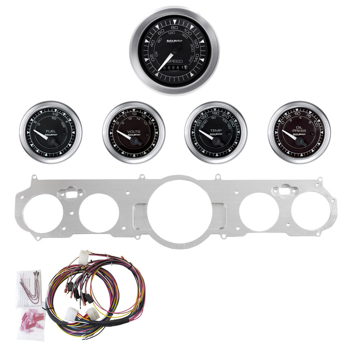 AutoMeter 7035-04 DIRECT FIT DASH KIT; MUSTANG 65-66; MPH/FUEL/OILP/WTMP/BAT; CHRONO - Truck Part Superstore