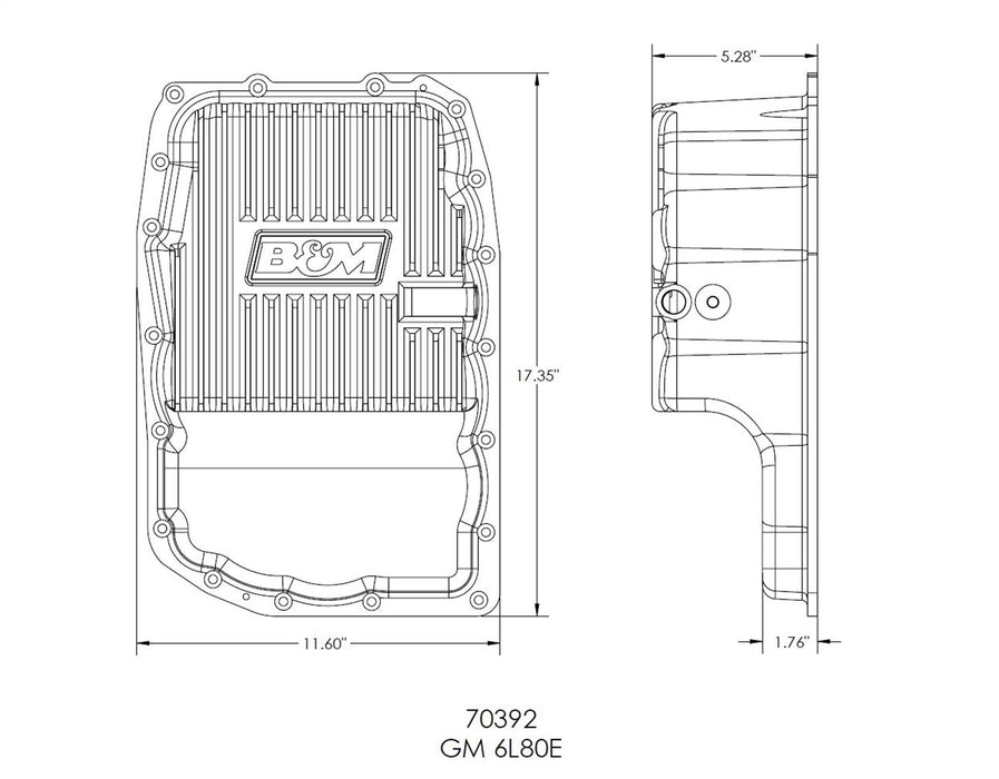 B&M 70392 Hi-Tek Transmission Oil Pan - Truck Part Superstore