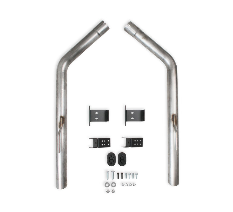 Hooker 70401330-RHKR Blackheart Tailpipe Kit; 2.5 in.; Dual Rear Exit; - Truck Part Superstore