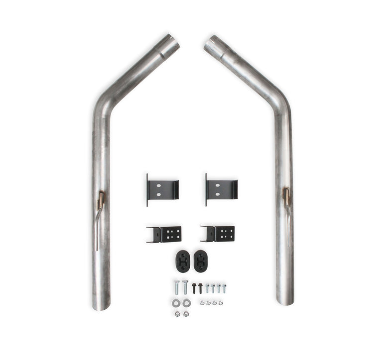 Hooker 70401330-RHKR Blackheart Tailpipe Kit; 2.5 in.; Dual Rear Exit; - Truck Part Superstore
