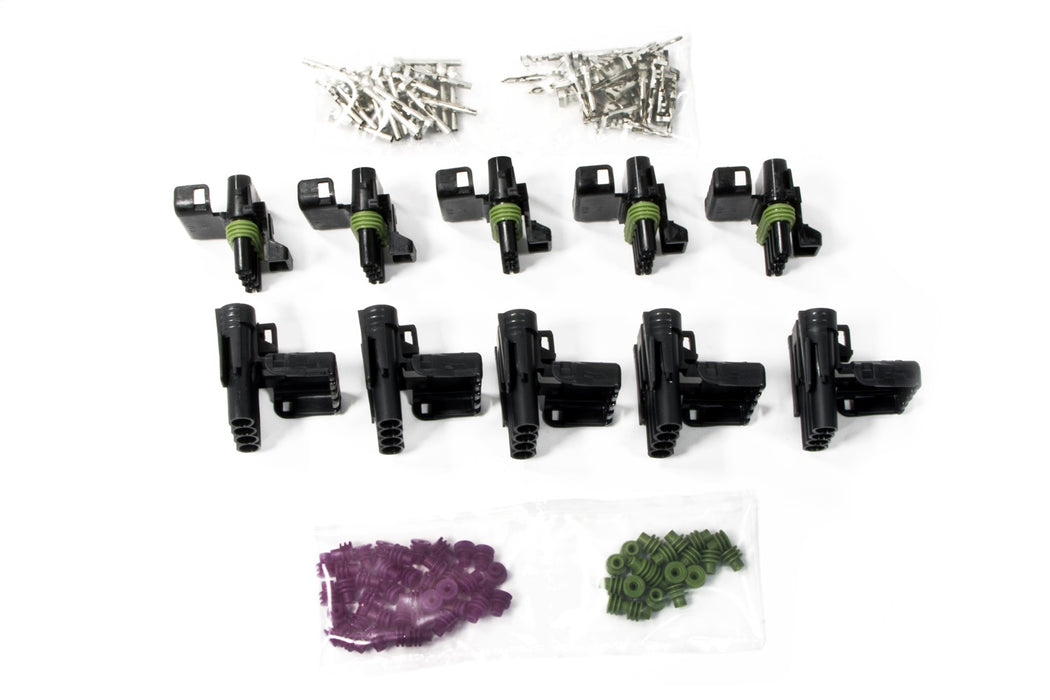 Painless Wiring 70463 Weatherpack Connector Kit; 4 Circuit Flat Connector Male/Female; 5 Pack; - Truck Part Superstore