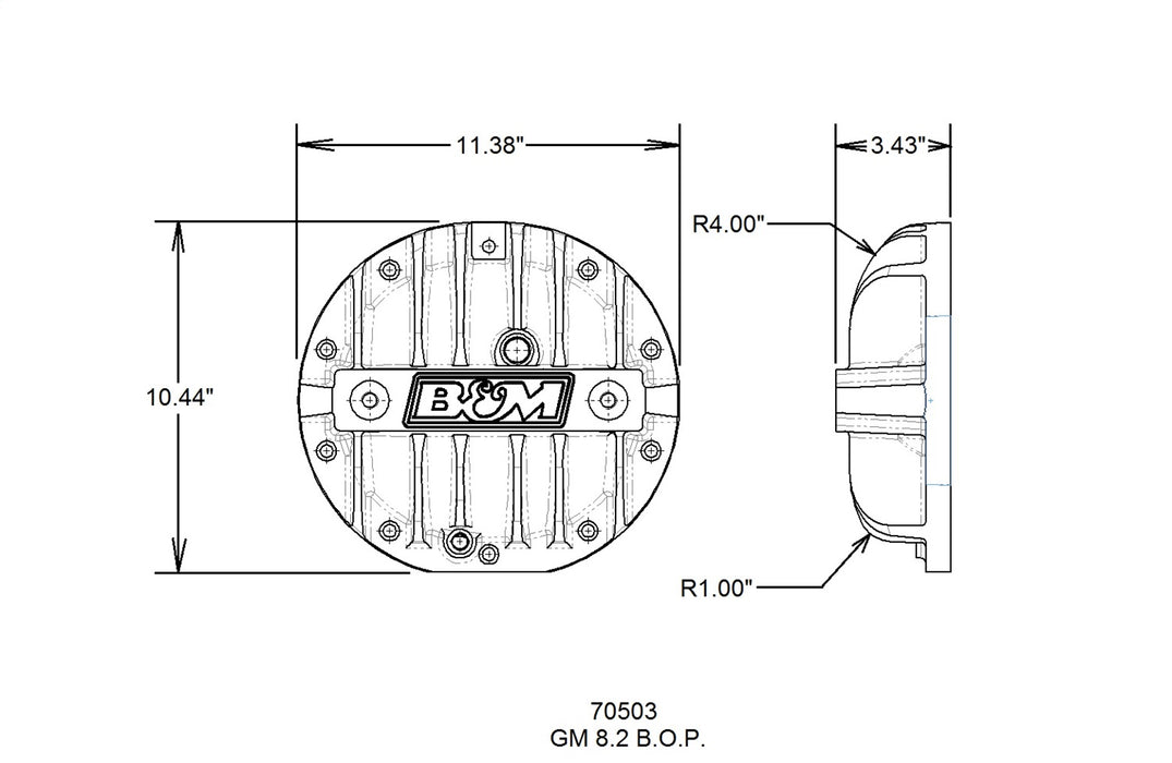 B&M 70503 Hi-Tek Differential Cover - Truck Part Superstore