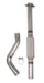 Hooker 70504305-RHKR Blackheart Mid Pipe - Truck Part Superstore