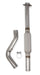 Hooker 70504305-RHKR Blackheart Mid Pipe - Truck Part Superstore