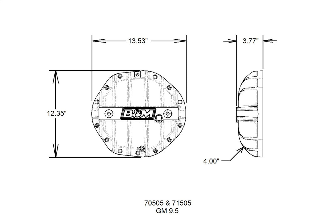 B&M 70505 Hi-Tek Differential Cover - Truck Part Superstore