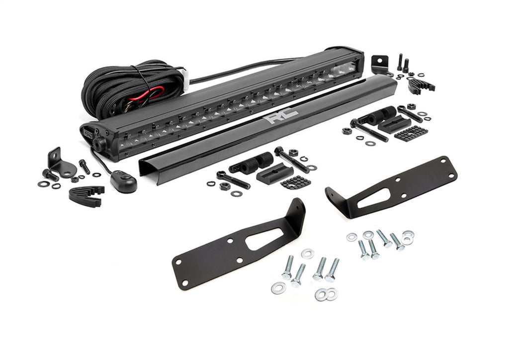 Rough Country 70568BL Dodge Hidden Bumper Kit w/ 20-Inch LED Light Bar Black Series 03-18 Ram 2500/3500 Rough Country - Truck Part Superstore