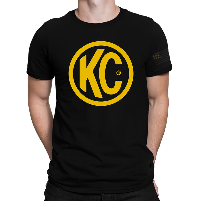 KC HiLiTES 70615 KC Classic Yellow Logo Tee Shirt - Black - X-Large - Truck Part Superstore