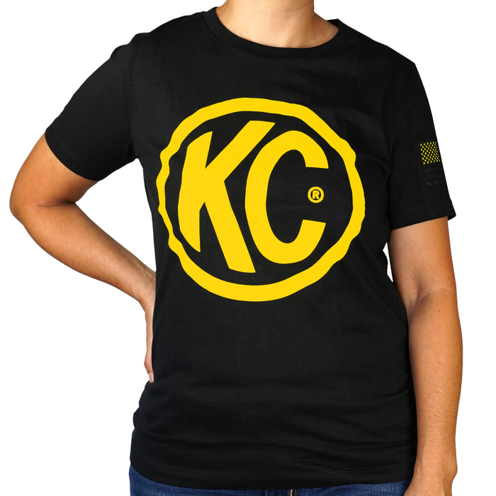 KC HiLiTES 70643 KC Women's KC Tee Shirt - Black - Small - Truck Part Superstore