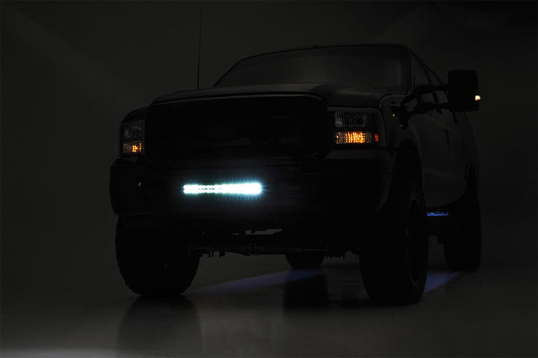 Rough Country 70664DRLA Ford 20 Inch LED Bumper Kit Chrome Series w/Amber DRL 05-07 F-250/350 Rough Country - Truck Part Superstore