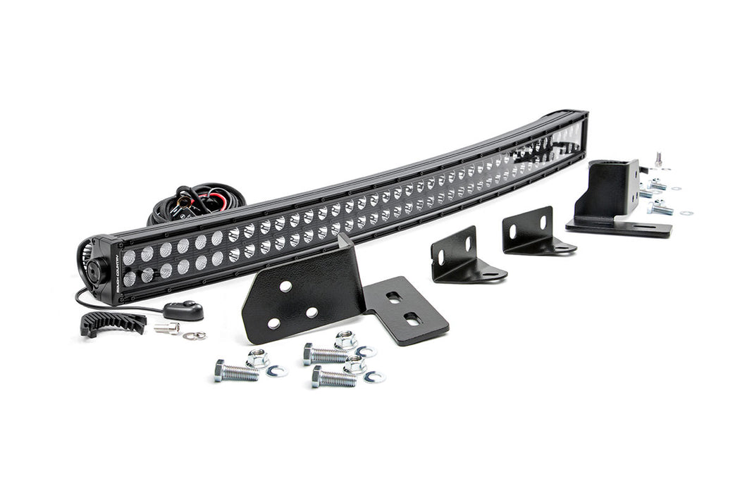 Rough Country 70682 Ford 40 Inch Curved LED Light Bar Bumper Kit Black Series 11-16 F-250 Super Duty Rough Country - Truck Part Superstore