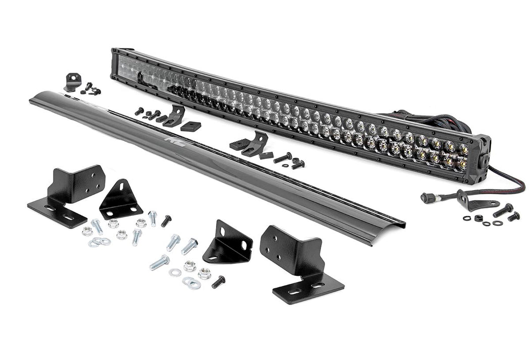 Rough Country 70682DRL Ford 40 Inch Curved LED Light Bar Bumper Kit Black Series w/White DRL 11-16 F-250 Super Duty Rough Country - Truck Part Superstore
