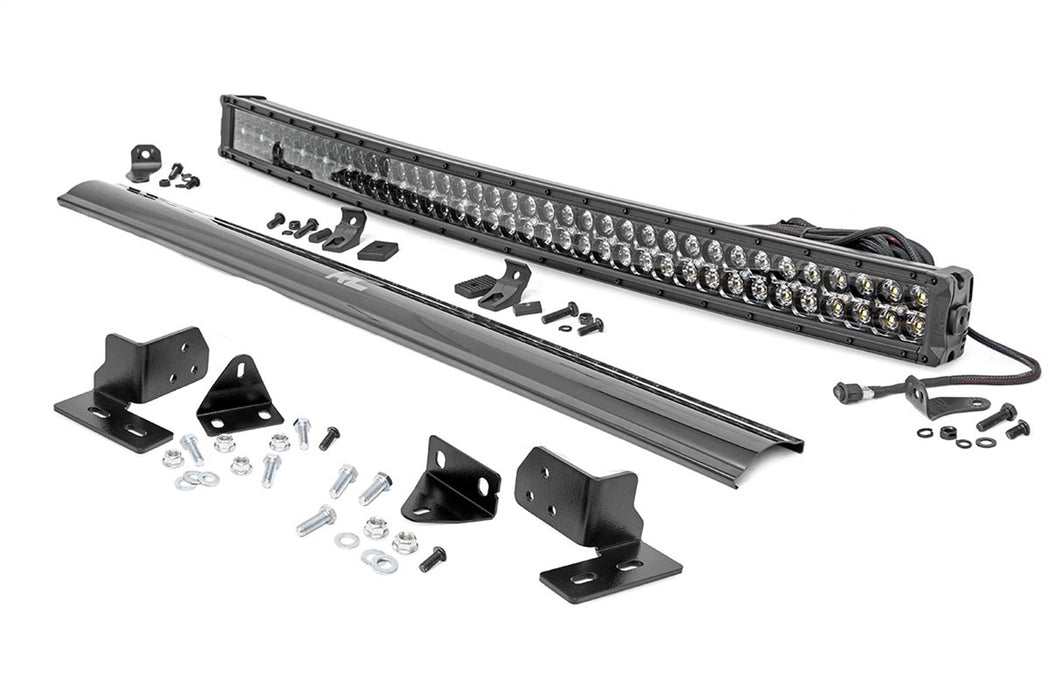 Rough Country 70682DRL Ford 40 Inch Curved LED Light Bar Bumper Kit Black Series w/White DRL 11-16 F-250 Super Duty Rough Country - Truck Part Superstore