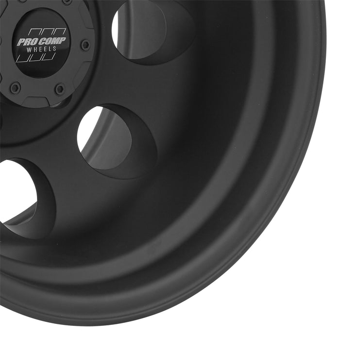 Pro Comp Alloy Wheels 7069-5183 Series 7069 15x10 with 6 on 5.5 Bolt Pattern Flat Black Machined Pro Comp Alloy Wheels - Truck Part Superstore