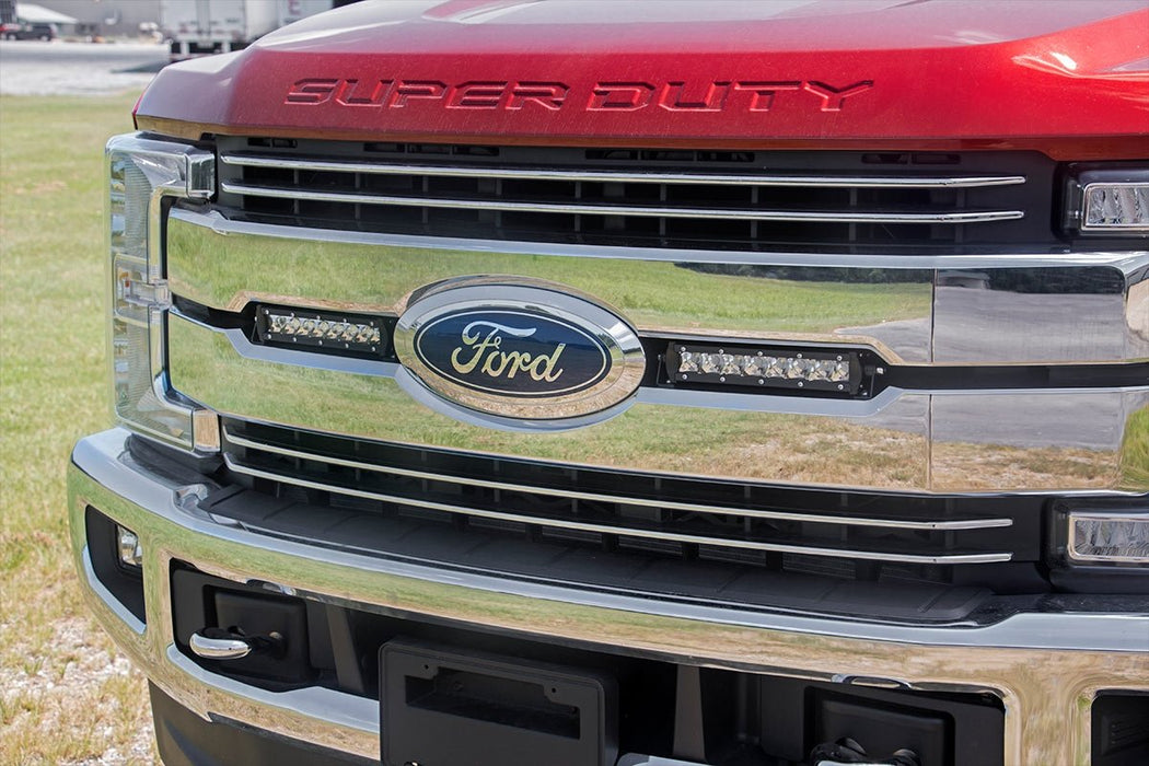 Rough Country 70696 8 Inch LED Grille Kit Chrome Series 17-19 F-250 Lariat Rough Country - Truck Part Superstore