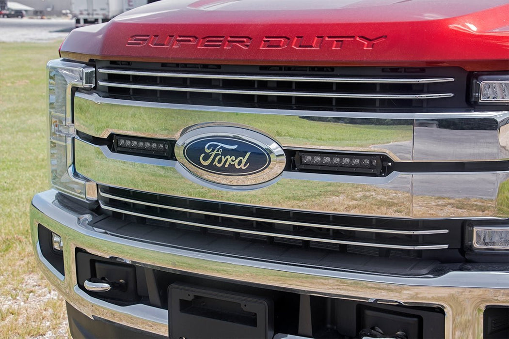Rough Country 70697 8 Inch LED Grille Kit Black Series 17-19 F-250 Lariat Rough Country - Truck Part Superstore