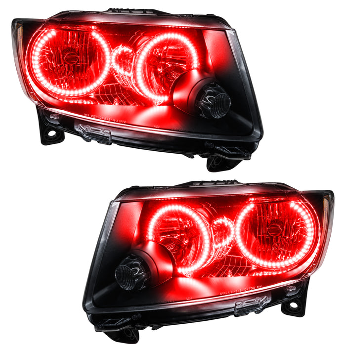Oracle Lighting 7070-003 SMD Pre-Assembled Headlights, Non-HID, Chrome Bezel, Red - Truck Part Superstore