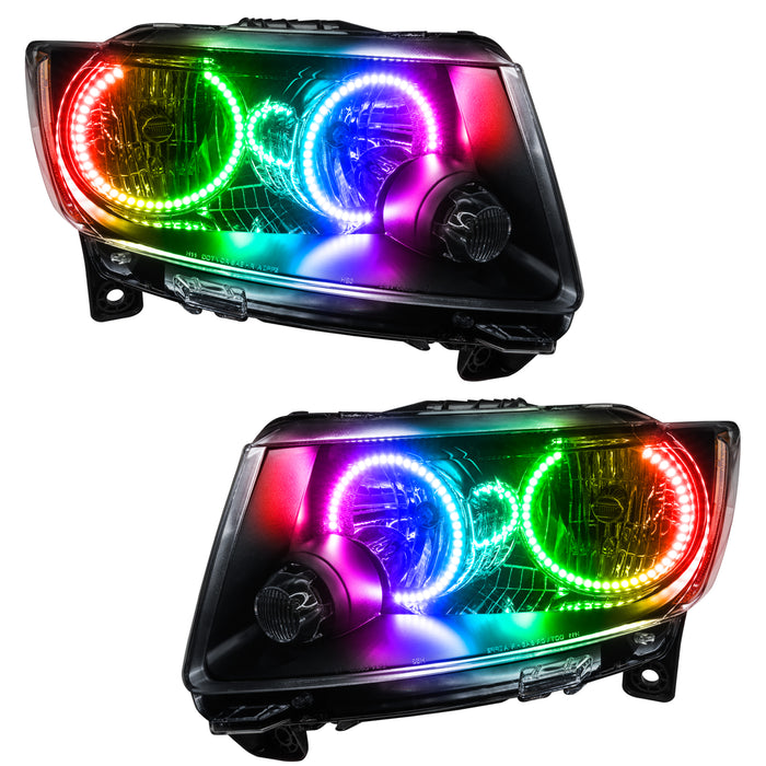 Oracle Lighting 7070-504 SMD Pre-Assembled Headlights, Non-HID, Chrome Bezel, ColorSHIFT - Simple - Truck Part Superstore