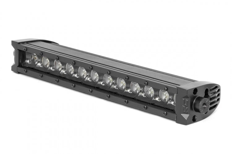 Rough Country 70712BLDRL 12 Inch CREE LED Light Bar Single Row Black Series w/Cool White DRL Rough Country - Truck Part Superstore