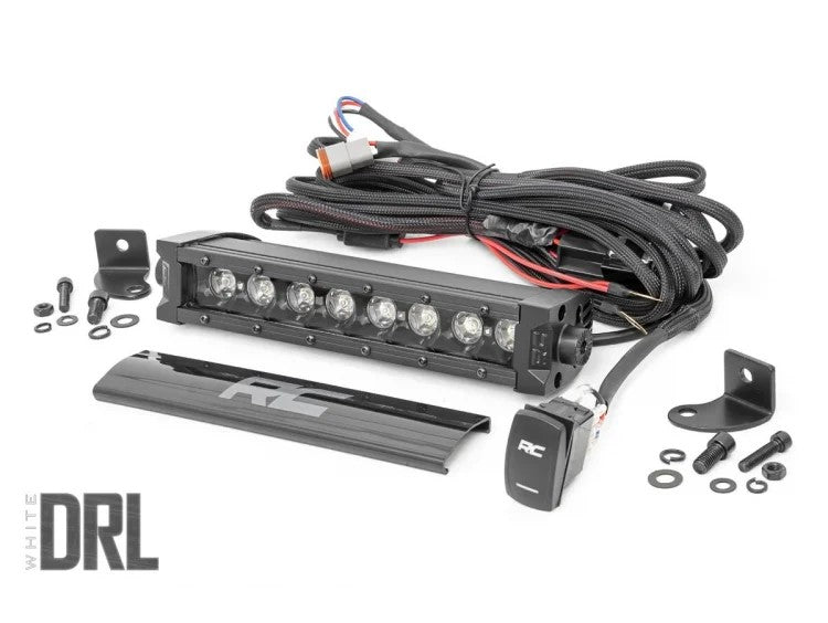 Rough Country 70718BLDRL 8 Inch CREE LED Light Bar Black Series w/Cool White DRL Rough Country - Truck Part Superstore