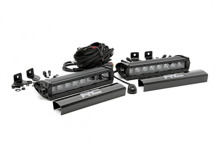 Rough Country 70728BL 8 Inch CREE LED Light Bars Pair Black Series Rough Country - Truck Part Superstore