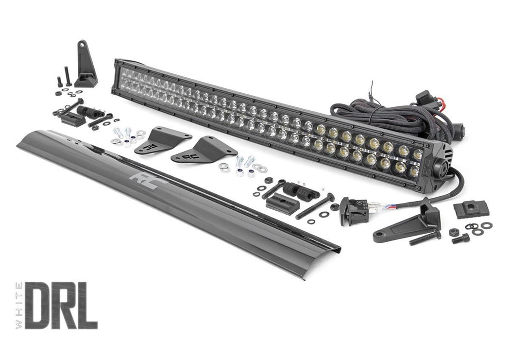 Rough Country 70787 Toyota 30 Inch LED Grille Kit Black Series w/Cool White DRL 14-20 4Runner Rough Country - Truck Part Superstore