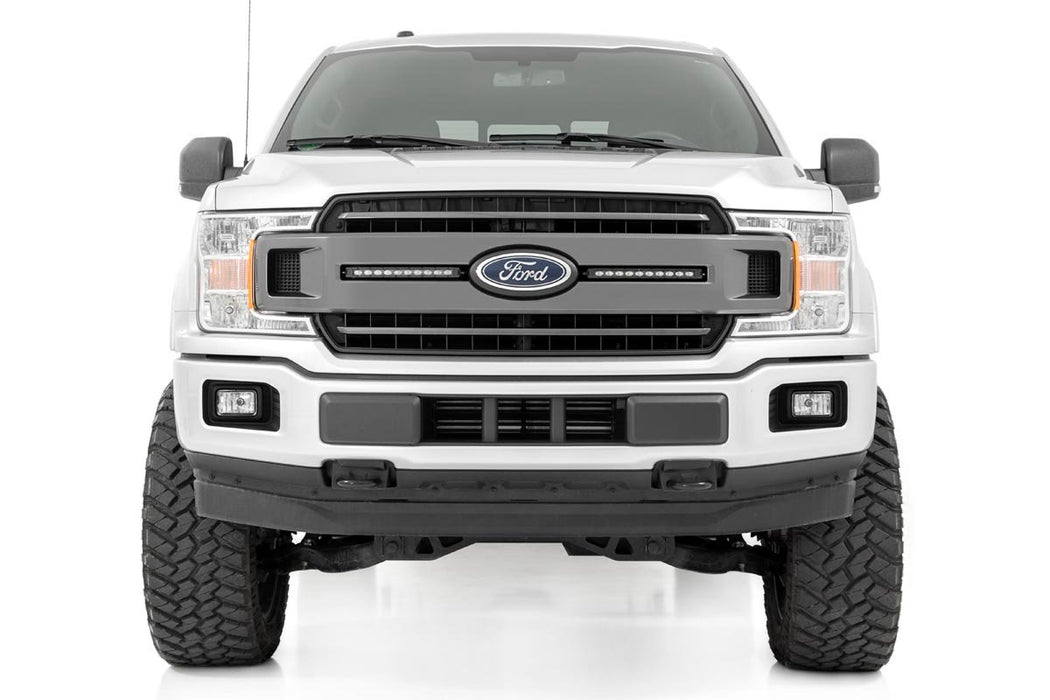 Rough Country 70809 Dual 10 Inch LED Chrome Series Grille Kit 18-20 F-150 XLT Rough Country - Truck Part Superstore