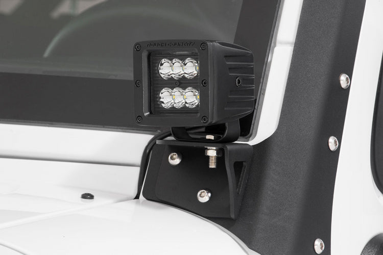 Rough Country 70903BL 2 Inch Square Cree LED Lights Pair Black Series, Spot Beam Rough Country - Truck Part Superstore