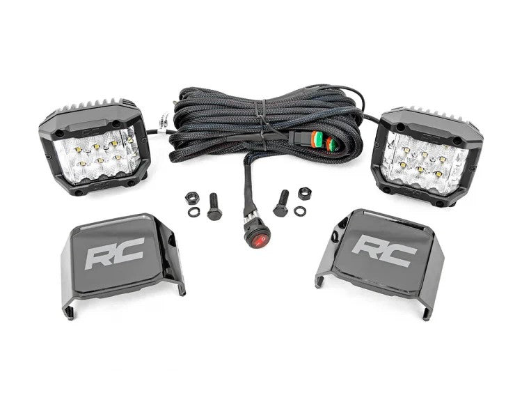Rough Country 70904 3 Inch Wide Angle OSRAM LED Lights Pair Rough Country - Truck Part Superstore