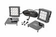 Rough Country 70905DRL 4 Inch Square Cree LED Lights Pair Chrome Series w/Cool White DRL Rough Country - Truck Part Superstore