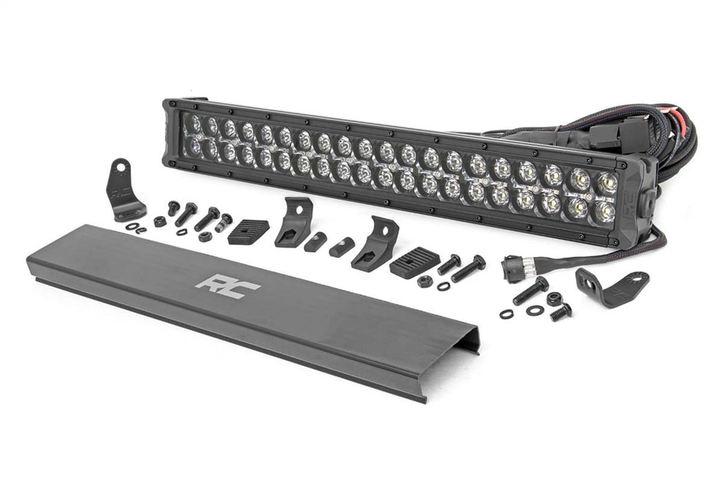 Rough Country 70920BDA Cree LED Light Bar 20 Inch Dual Row Black Series w/Amber DRL Rough Country - Truck Part Superstore