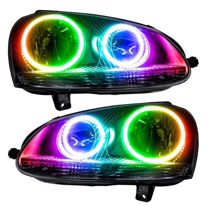 Oracle Lighting 7098-504 SMD Pre-Assembled Headlights, Chrome Bezel, ColorSHIFT - Simple - Truck Part Superstore