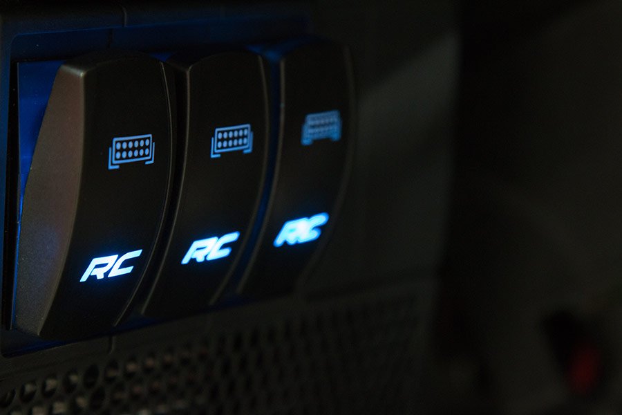 Rough Country 709B-3 Rocker Switch Housing Kit 3 Switches Black Plastic Rough Country - Truck Part Superstore