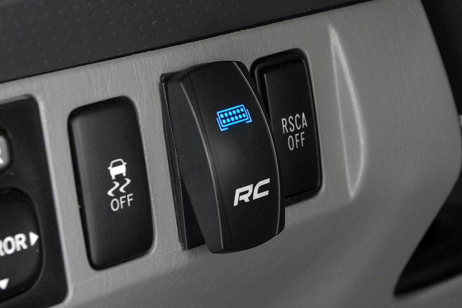 Rough Country 709SW LED Backlit Rocker Switch RC Logo Blue Rough Country - Truck Part Superstore
