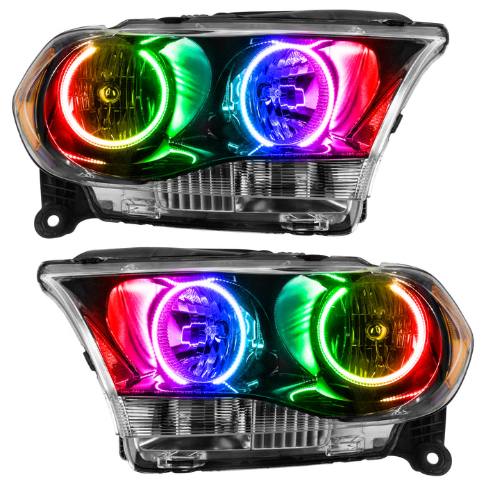 Oracle Lighting 7102-330 SMD Pre-Assembled Headlights, Halogen, Black Bezel, ColorSHIFT - Truck Part Superstore