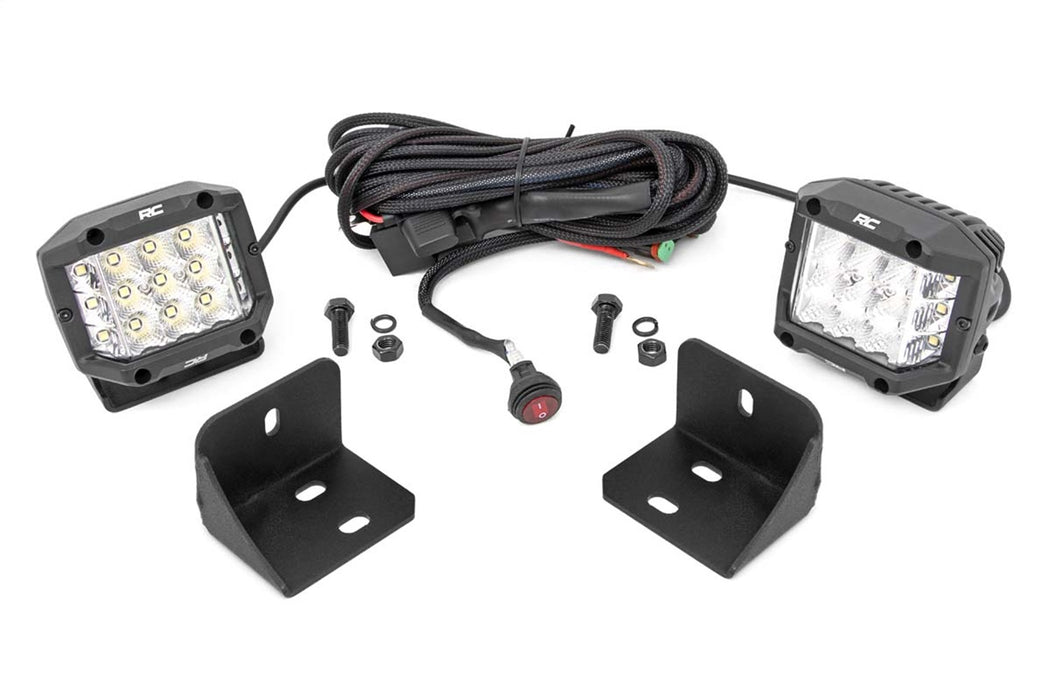 Rough Country 71024 Can-Am Defender Rear Facing 3 Inch Chrome Series LED Kit 16-20 Defender Rough Country - Truck Part Superstore