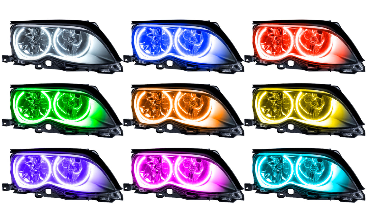 Oracle Lighting 7104-333 SMD Pre-Assembled Headlights, Black Bezel, ColorSHIFT 2.0 - Truck Part Superstore