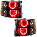 Oracle Lighting 7105-003 SMD Pre-Assembled Headlights, Black, Round Style, Red - Truck Part Superstore