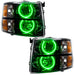 Oracle Lighting 7105-004 SMD Pre-Assembled Headlights, Black, Round Style, Green - Truck Part Superstore