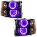 Oracle Lighting 7105-007 SMD Pre-Assembled Headlights, Black, Round Style, UV/Purple - Truck Part Superstore