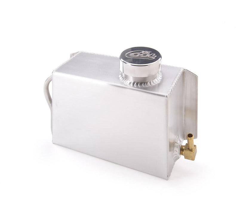 Be Cool 71052 Horizontal Coolant Recovery Tank & Cap 8 x 5 X 3 1/2 Inch w/Driver Inlet Fabricated Aluminum Polished Be Cool Radiator - Truck Part Superstore