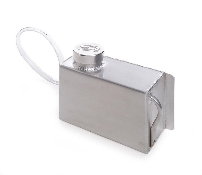 Be Cool 71053 Horizontal Coolant Recovery Tank & Cap 8 x 5 X 3 1/2 Inch w/Passenger Inlet Polished Fabricated Aluminum Be Cool Radiator - Truck Part Superstore